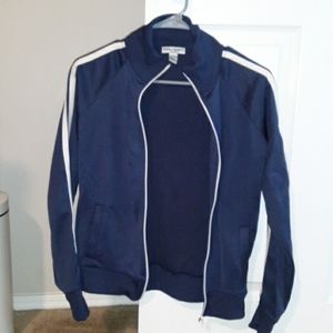Navy blue zip up jacket
